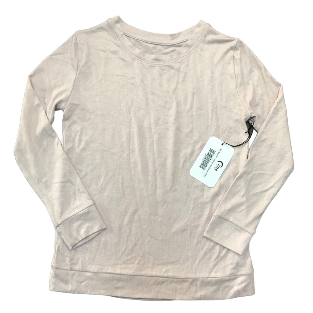 ZYIA Girls Sz 10-11 New Pink Muted Lounge Boyfriend Sweater